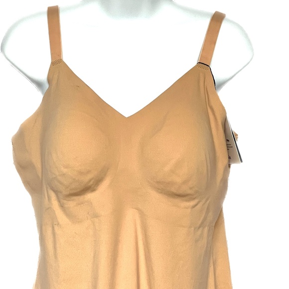 Knix LuxeLift Shapewear Slip Size XL Adjustable Strap Wireless Tan Removable Pad - Picture 2 of 6